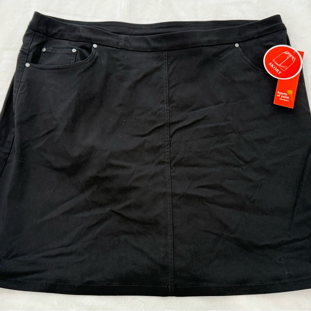 Hearts of Palm Woman Plus Size Black Skort
